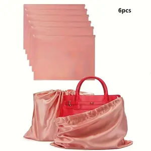 15.7 Inch 6pcs Zipper Bags for Handbags Wallets Shoes, Dustproof Travel Storage Bag, 23.6x19.6 Inches, Various Colors, Multi-Functional Organizer, Portable Organizer