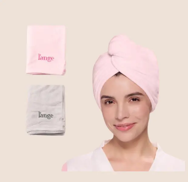 L'ANGE HAIR 2-Pack Microfibre Hair Wrap Towel - Lightweight, Absorbent Synthetic Bathroom Towel
