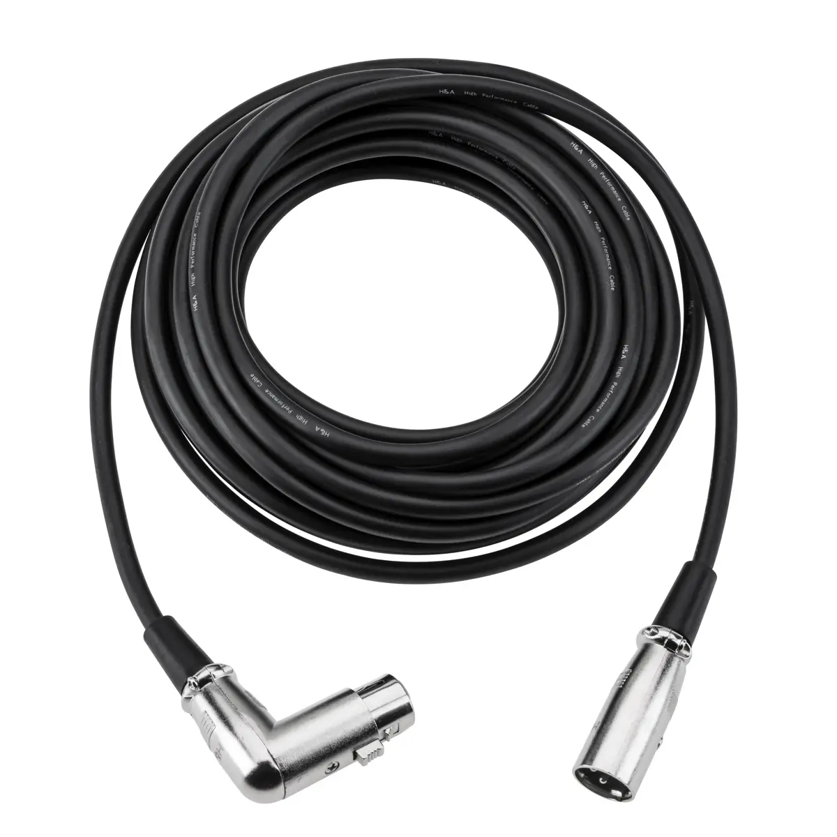 H&A Value Series XLR M to F Professional Microphone Cable - 25' (Right Angle)