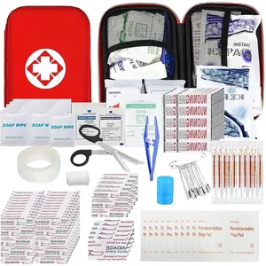 Car First Aid Kit 275-Piece Set Survival Gear Home Travel Pack Small Emergency Kit Tactical Hiking EVA Camping Essentials Backpack Sports Office Marine Emergency Supplies