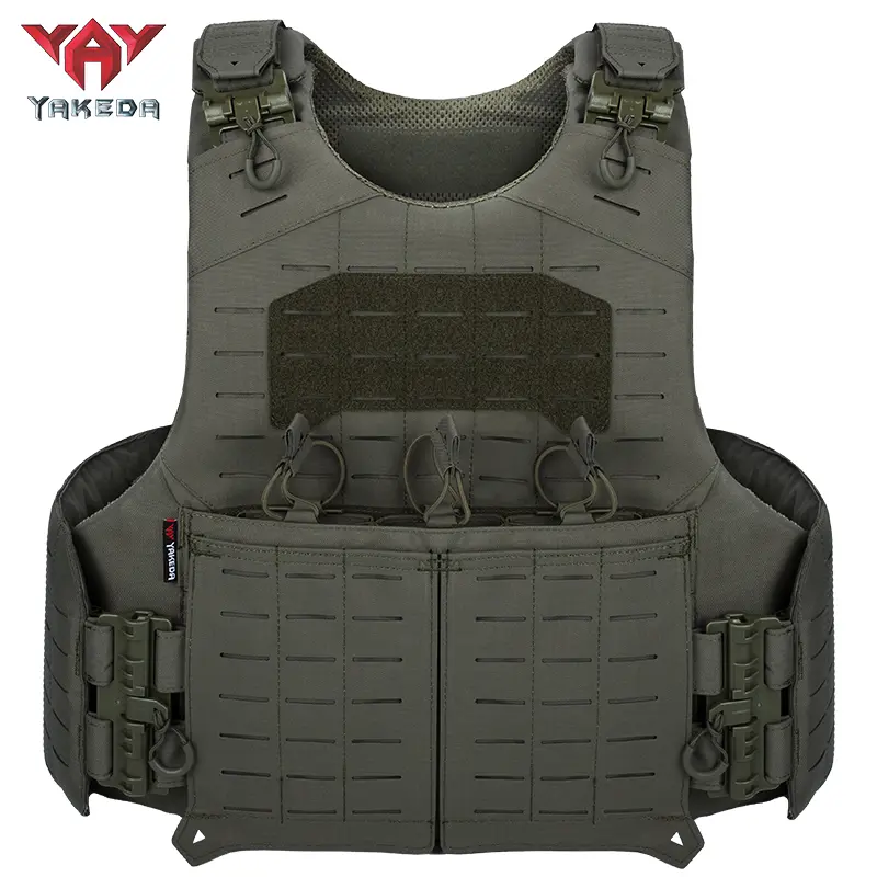 YAKEDA VT-8545 Tactical Vest with Quick-Detach Shoulders, Tactical Equipment for Shooting Training
