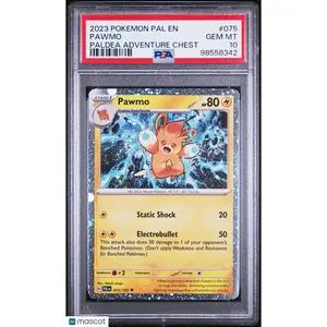 2023 Pokemon Pal EN-Paldea Evolved Pawmo #075 Paldea Adventure Chest PSA 10