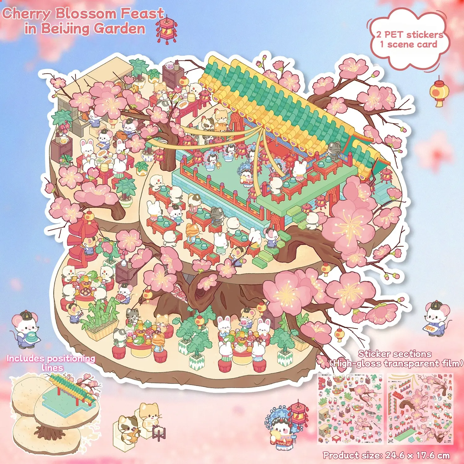 Fun 3D miniature scene building stickers – educational & stress-relief handmade collage for DIY journaling,  planner decoration, albums, diaries, and mixed media crafts. Ideal creative activity for kids, teens, adults, and hobbyists