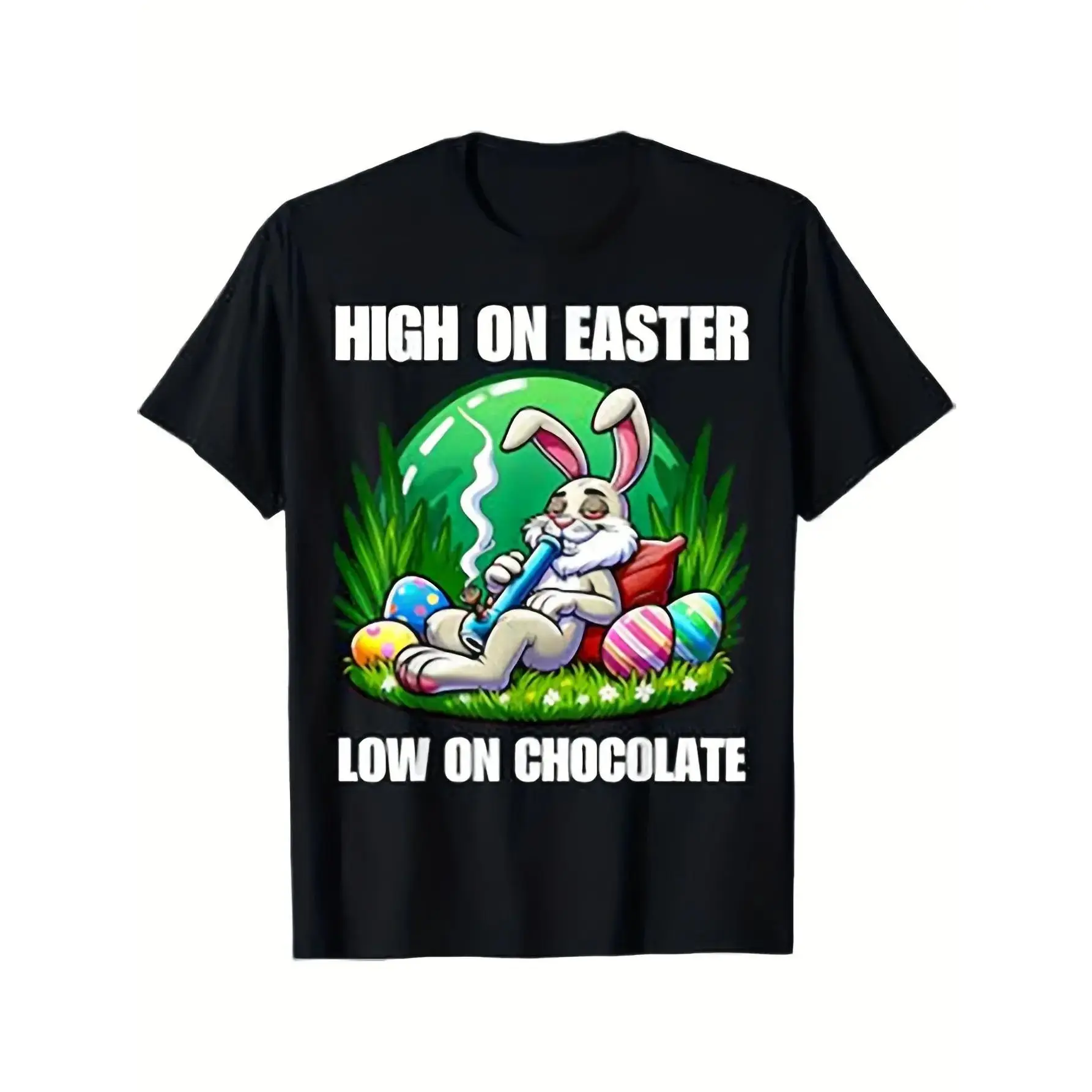 old,Easter Bunny T-Shirt Round Neck Cotton T-Shirt for Men Men Short Sleeve T-Shirt Shirts Women Men Family T-Shirt Funny Gift T-Shirt