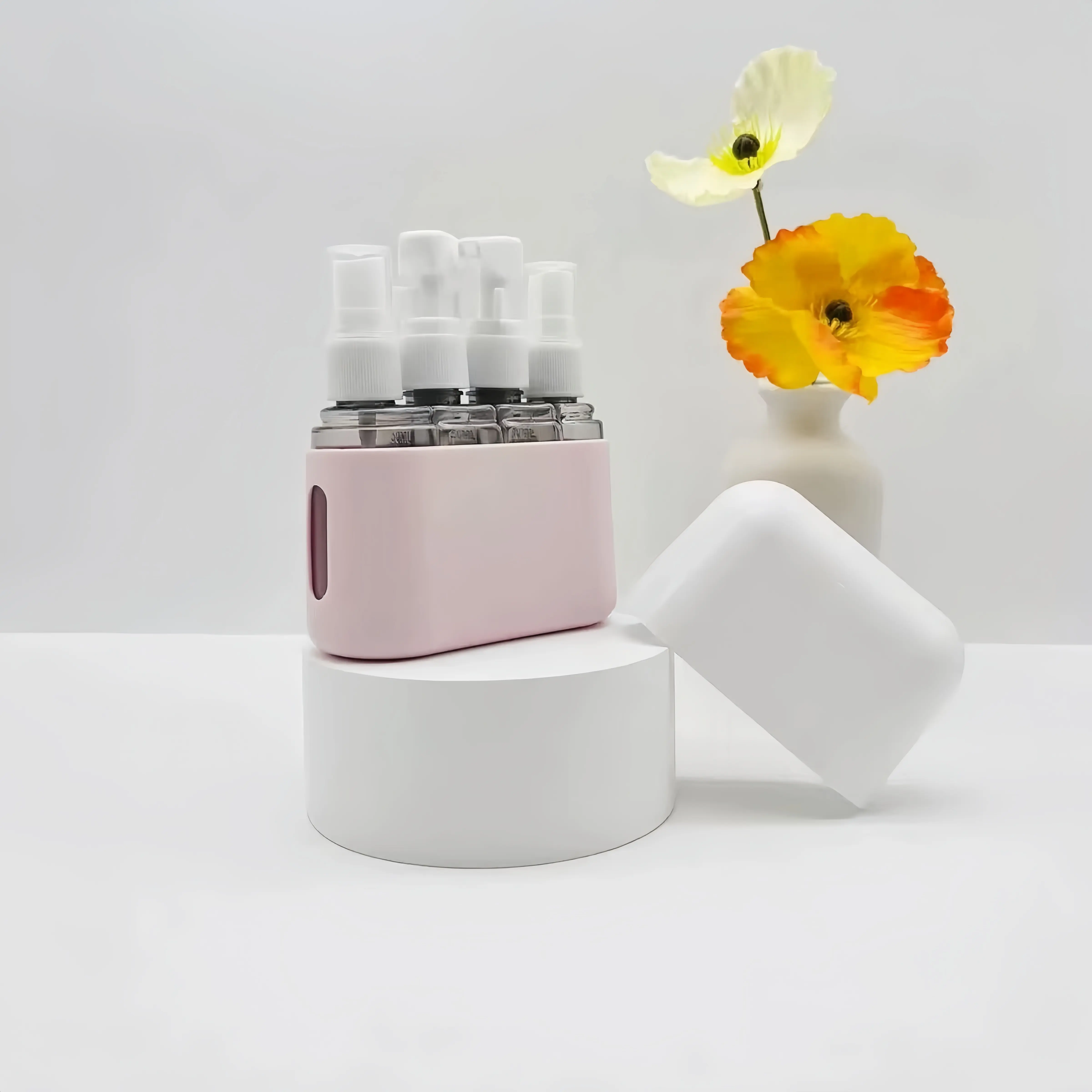 【Back to School】Compact and portable 1-set travel leak-proof toiletry cosmetics storage bottles with labels, TSA compliant airplane liquid accessory kits that serve as travel, luggage and home organizers for makeup and cosmetics storage boxes-MM1