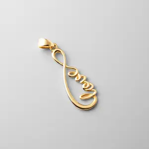 14K Gold Love Infinity Pendant - Model 2370