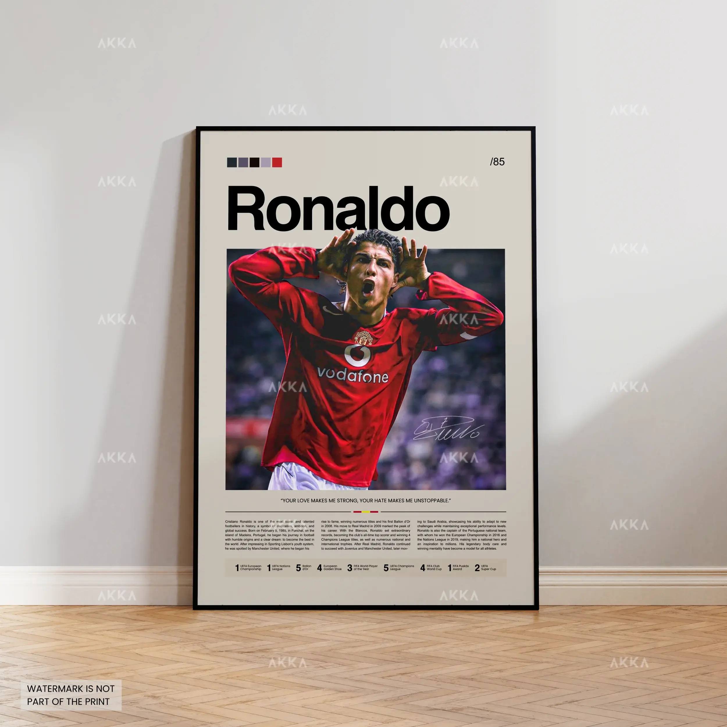 C.R.7 signed Manchester United FC Poster