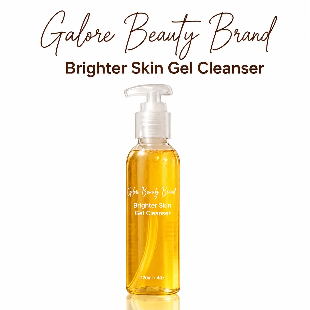 Rose & Turmeric Facial Gel Cleanser, Brightening Face Wash for Acne prone skin, Skin hydration and Daily Cleanser for Glowing Skin.