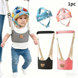 2-Piece Baby Walker Strap and Head Protector Set, Adjustable Design, Breathable Walking Trainer, Drop-Resistant, Fits Different Ages, Adjustable Safety Harness