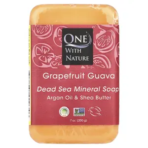 One with Nature Dead Sea Mineral Bar Soap, Grapefruit Guava, 7 oz (200 g)