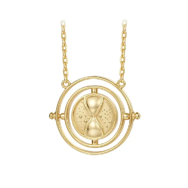 Gnoce Harry Potter S925 Necklace - Pendant with Engraved Symbol - Perfect for Fans of the Wizarding World