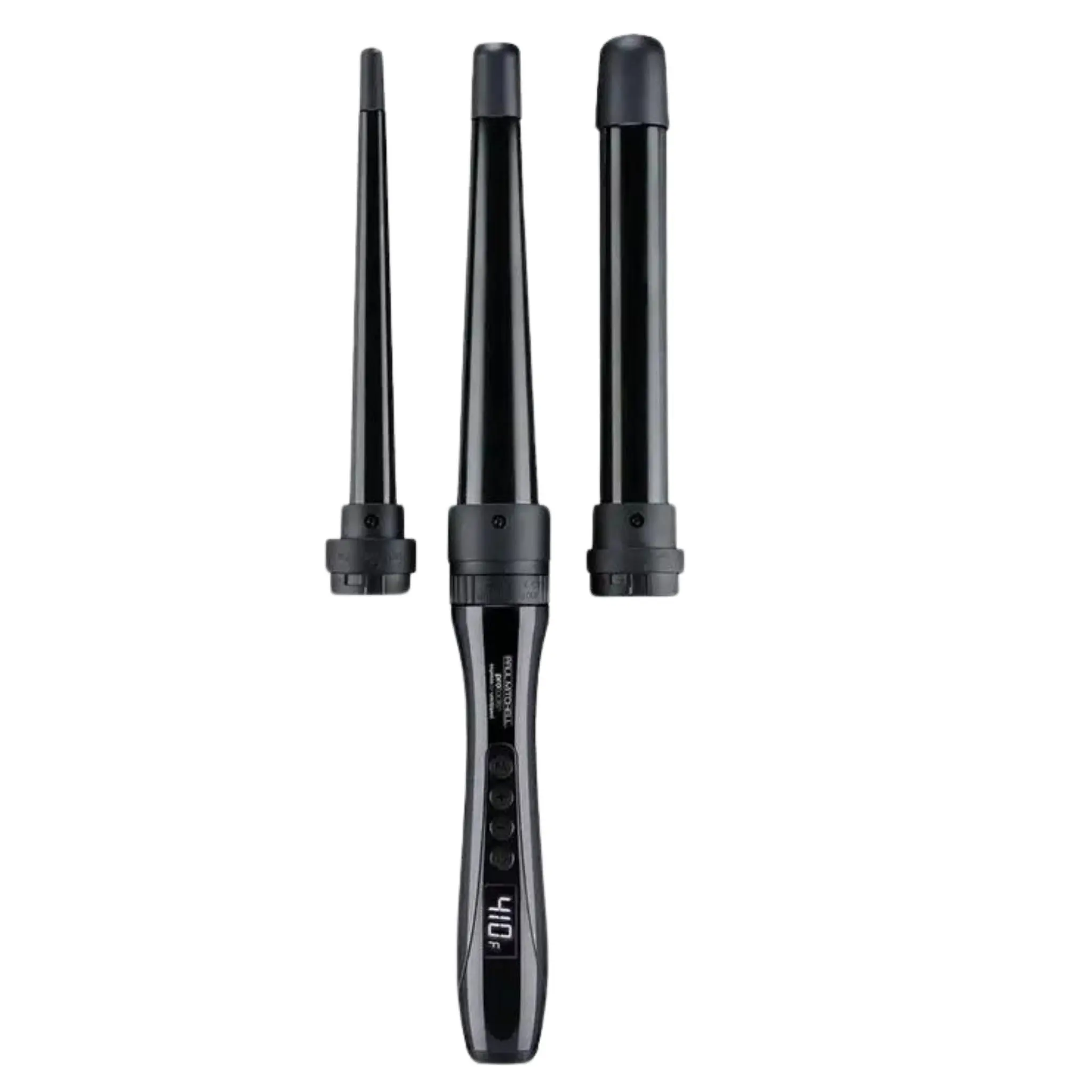 Paul Mitchell Express Ion Unclipped 3-in-1 Ceramic Interchangeable Curling Wand - 3-Barrel Hair Styling Wand (Black) with Brush, Plug, Wrap Hair Function & Smooth Shine Curlers, Hair Curlers