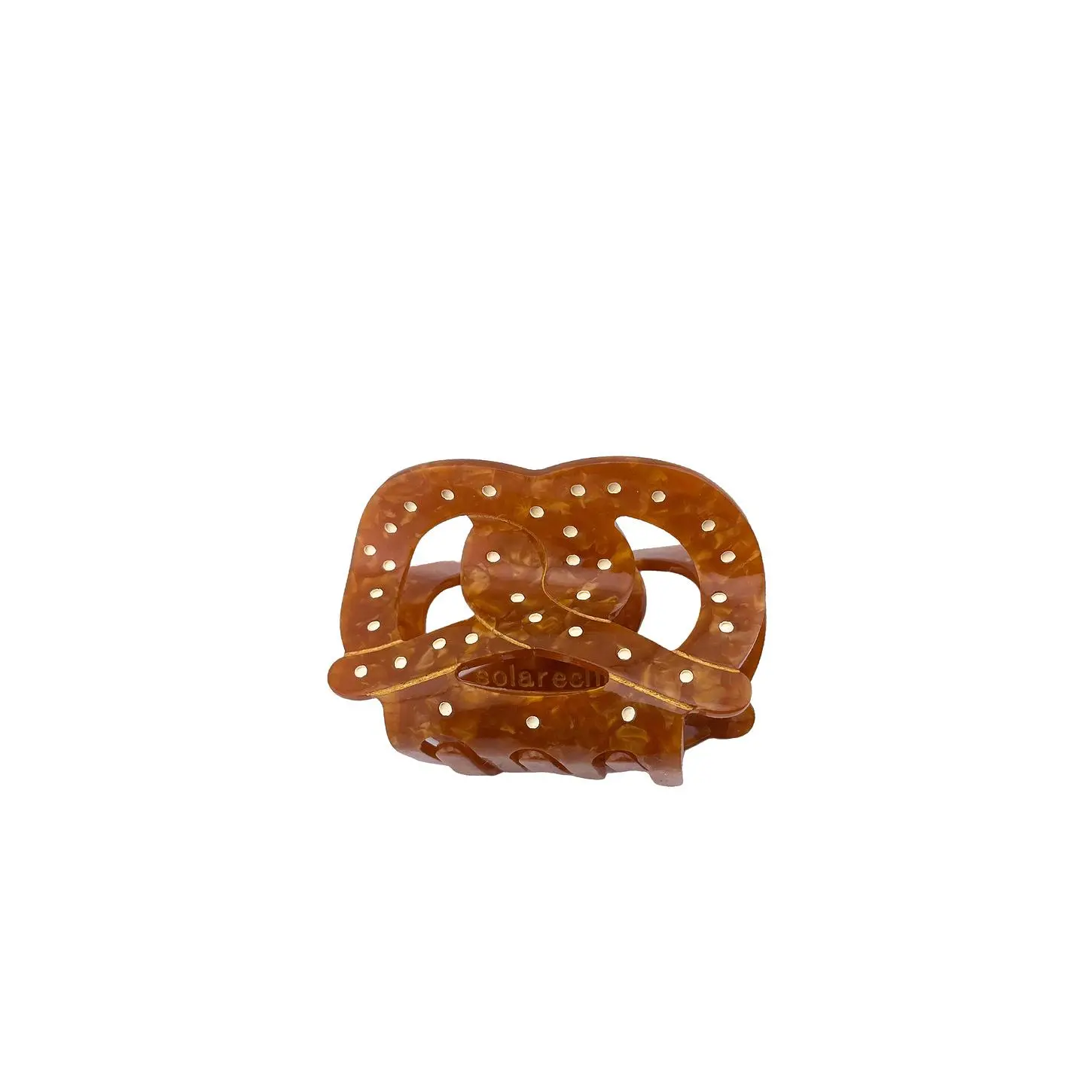 Solar Eclipse Hand-painted Pretzel Hair Claw Clip