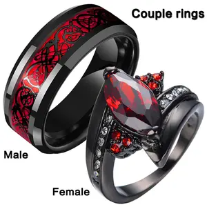 Stainless Steel Dragon Ring for Women Men Unique Couple Jewelry Statement Finger Accessories