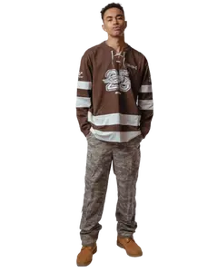 NAV-C x McPlayGT “Valhalla” Hockey Jersey - Unisex Heavyweight Cotton T-shirt Oversize Casual Style and Unique Logo Graphic - Menswear unisex cotton t-shirt apparel graphic  tee