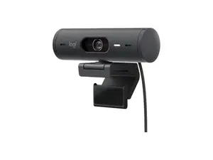 Logitech Brio 500 Full HD Webcam with Auto Light Correction,Show Mode, Dual Noise Reduction Mics, Webcam Privacy Cover, Works with Microsoft Teams, Google Meet, Zoom, USB-C Cable - Graphite