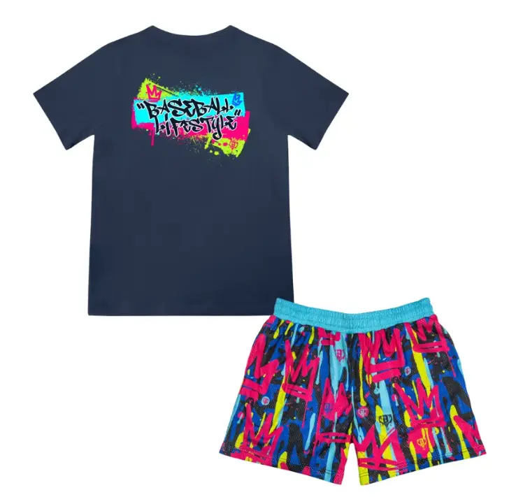 Baseball Lifestyle 101 Graffiti Crown Tee & Short