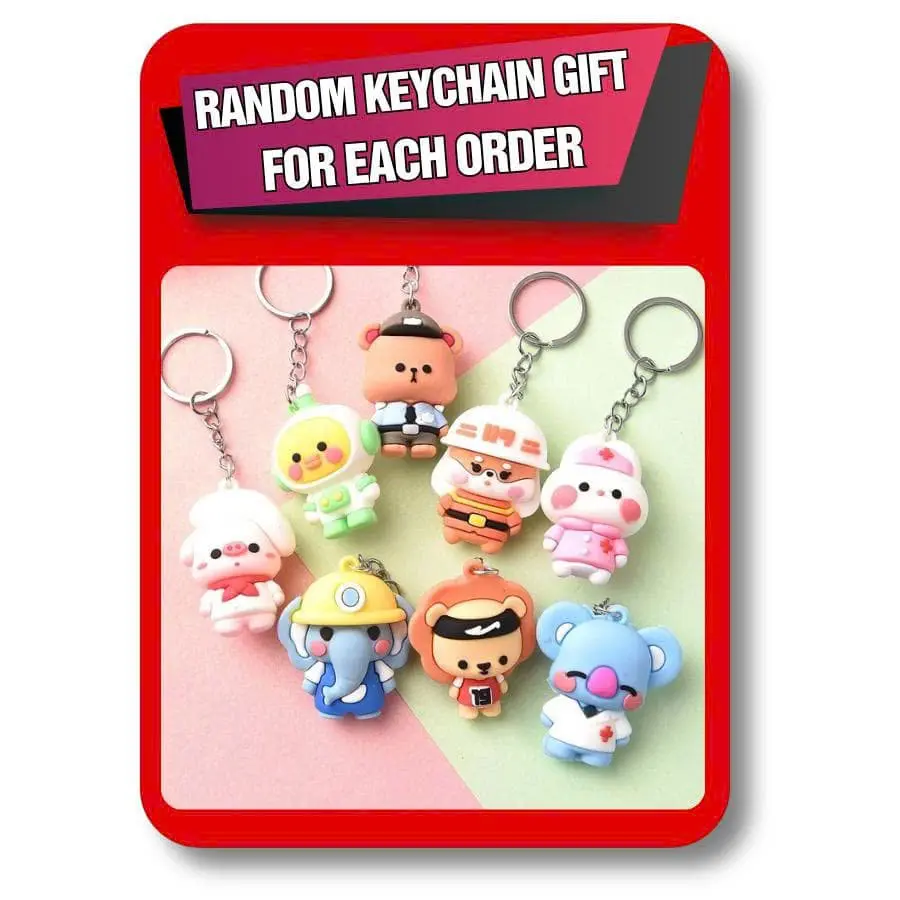 Random Cute Cartoon Keychain Blind Gift – Mini Animal Bag Charm, Phone Charm & Car Key Accessory, Surprise Gift for Kids Girls Boys