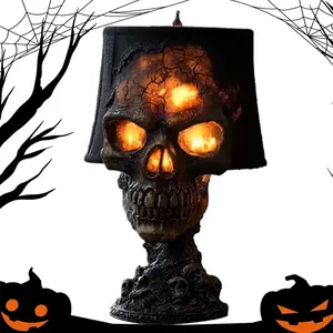 Halloween Lava Skull Lamp, Volcanic Rock Night Light, Spooky Home Decor for Parties & Gardens, Create Mysterious Dark Atmosphere, Party Light