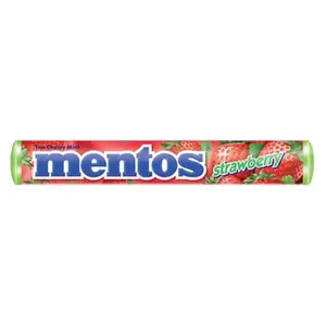 15x Mentos Strawberry Chewy Mints - Sweet Candy Fresh Breath Treats Snack 1.32oz