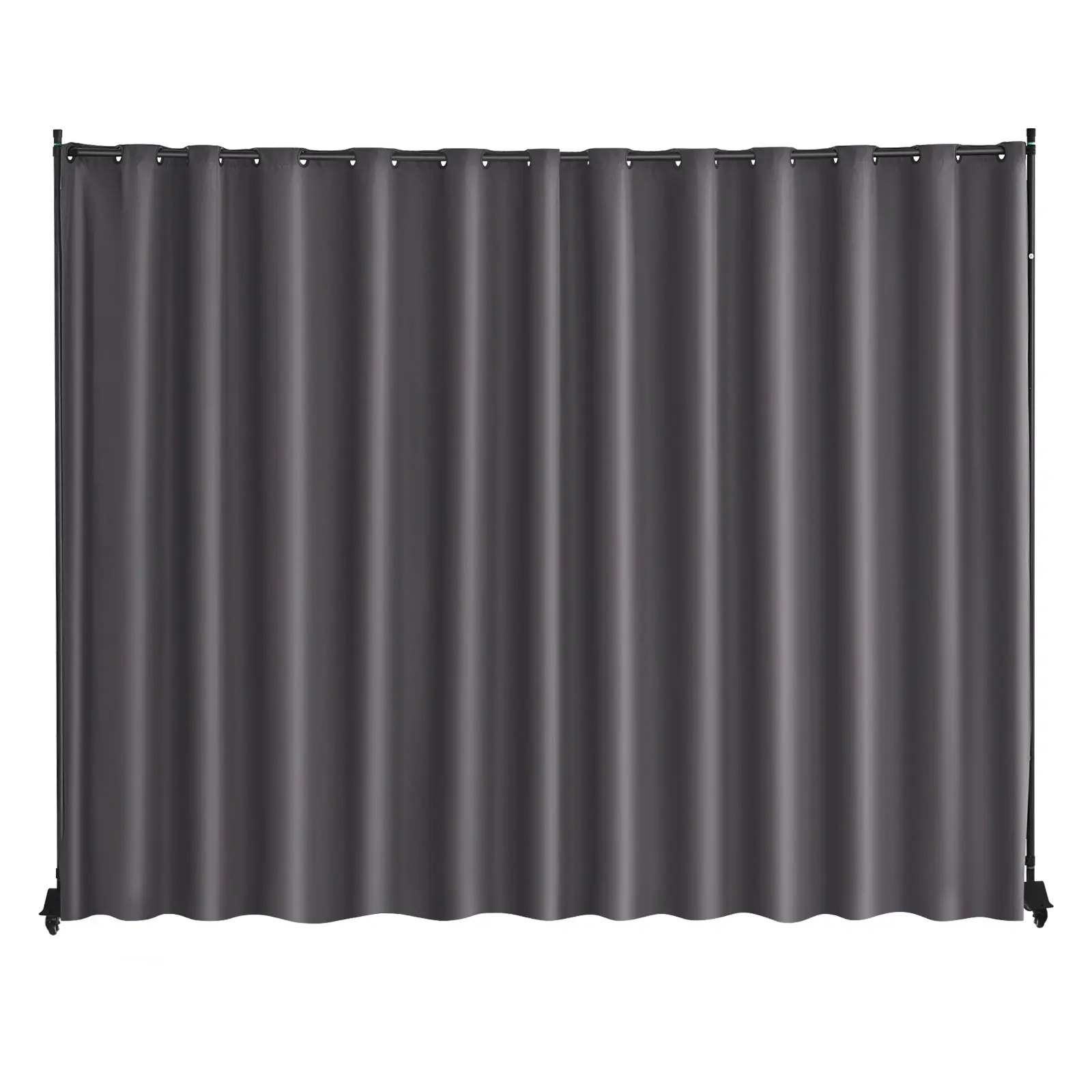 VEVOR Room Divider,  Portable Panel Room Divider with Wheels Curtain Divider Stand, Freestanding Room Divider Privacy Screen for Office, Bedroom, Dining Room, Study, Gray