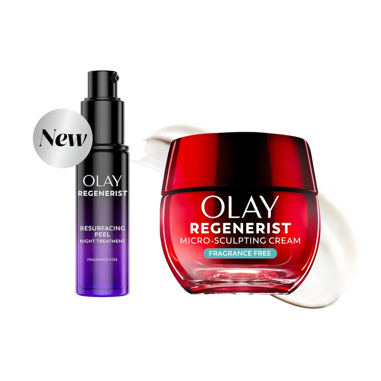 OLAY Smooth & Sculpt Anti-Aging Bundle - Peel and Cream for Lifted, Smoother Skin