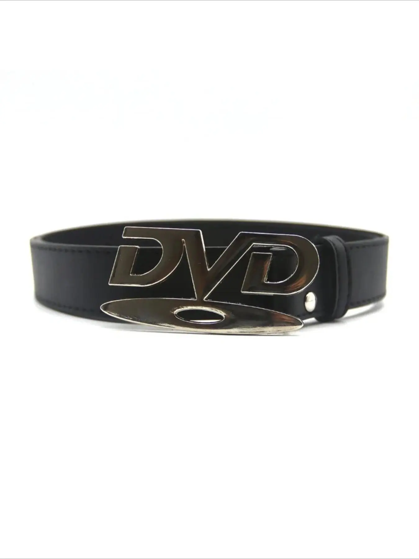 Unisex Nostalgic Design DVD Buckle Belt Men Women Decoration Paired with Jeans Belt Versatile White Black Design Sense Belt Casual Style Belts Casual Belt Pu Leather Belt