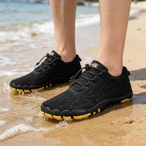 HIITAVE New Men's 5 Wide Toes Barefoot Water Shoes Outdoor Breathable Quick-Drying River Shoes Suitable for Beaches, Surfing, and Creeks