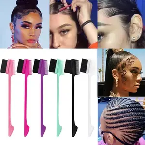Wavymyhair Outlets 1 Count Stying Edge Comb Double Sided Edge Brush For Edge&Back Burshing,Combing,Sliking Hair Random