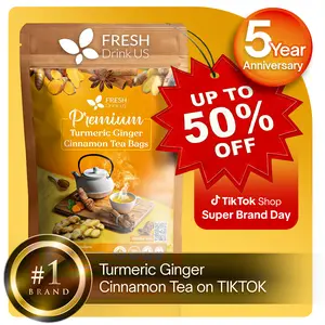 Turmeric Ginger Cinnamon Tea, 100% Natural, Anti-Inflammatea. Eco-conscious Tea Bags. No Sugar, No Caffeine, No Gluten, Vegan. antiinflamma tea, looseleaf tea Beverage anti in flama tea ginger caffeine free Healthy Drink