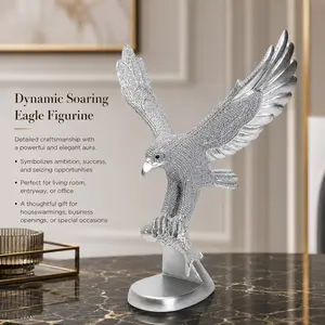 Elegant Eagle Catching Fish Ornament, Luxurious Feel for Home and Office Decor, High-End Desktop Decoration, Perfect for Various Settings