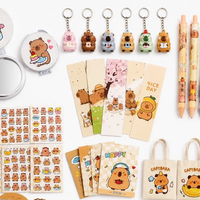 Capybara Mystery Surprise Gift Box - Cute Kawaii Collectibles Bundle, Includes 1 Free Gift (See Product Description)