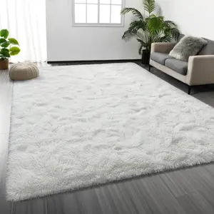 Ultra Soft Solid Color Plush Area Rug, Decorative Rug, Long Pile Carpet for Living Room, Bedroom, and Window Sill, Cozy Floor Mat for Home Decor
