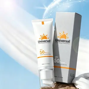 1-2 Pack Available SPF 50 Tinted Hydrating Face Sunscreen, Non-Sticky Water Resistant Daily Facial Sun Care