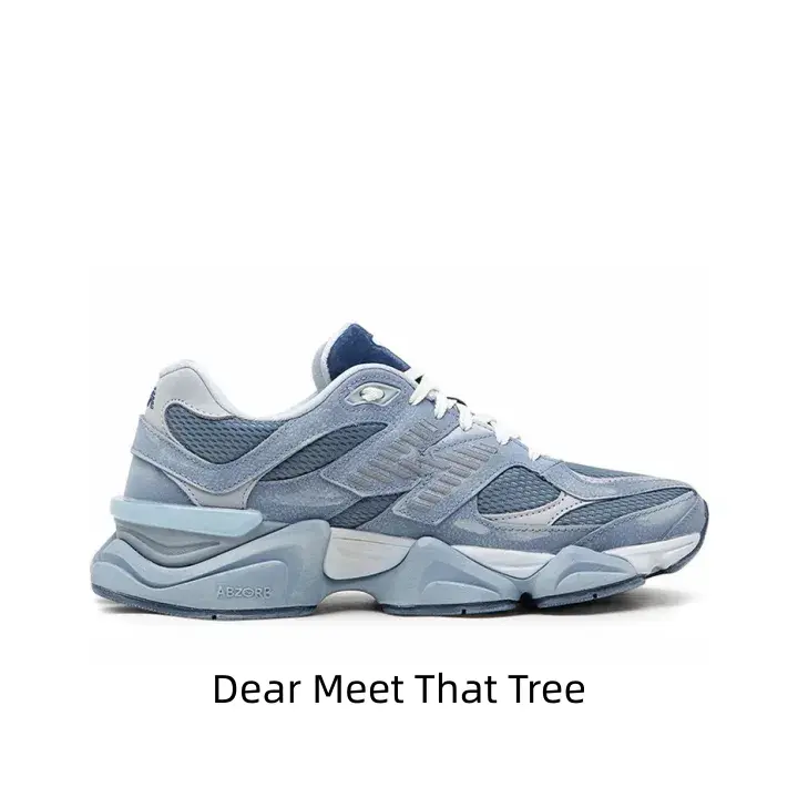 Gradient Ice Blue Running Shoes - Suede-Mesh Composite Structure, Breathable for City Strolls & Casual Daily Dating (Sports Collectibles Accessory)