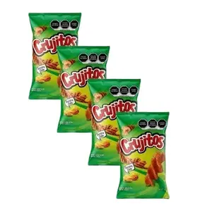 Sabritas Crujitos 42GR Crispy Snack - Generous 4 Pack with Durable Packaging for Convenient Snacking Crunchy Chip Pack Pork Flavored Chicharrones