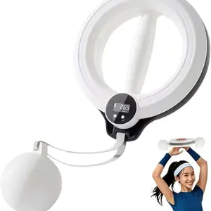 Weighted Hoop, Training Arm Strength Ring, Lightweight Portable Design Smart Waist Exercise, 360 Degree Rotating Fitness Gear for Hand Cranked Upper Body Workout, 48x6.3 Inches, Home Workout Equipment