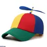 Retro Color-Block Unisex Propeller Hat Set for Adults and Kids - Adjustable Outdoor Cap, Baseball & Bucket Hats with Adjustable Strap for Festivals, Camping Fashion Accessory