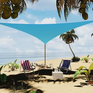 Garvee Sun Shade Sail 16'X16'X16' Patio Shade Triangle and Parasol - UV Block Outdoor Shade for Backyard Patio