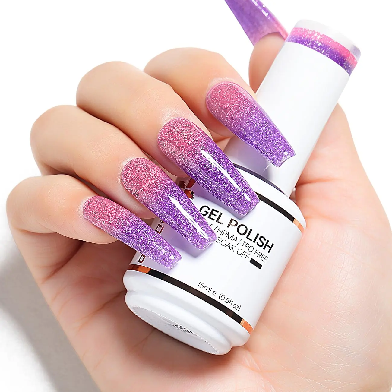 Nicedeco Color Changing Gel Nail Polish, Temperature Change Gel Polish Nail Art Manicure Pedicure, Salon & Home Use - Long Lasting & Easy to Apply 15ML-006