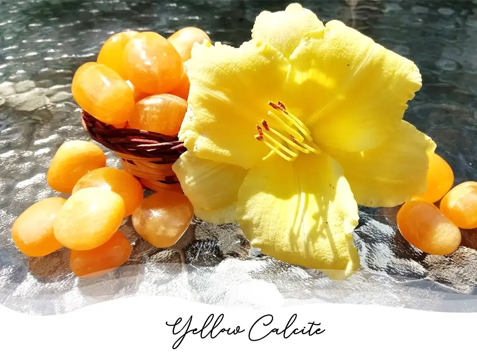 Yellow Calcite Loose Tumbled Gemstone-Natural