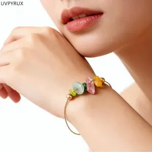 New 2026 Irregular Chip Stone Bracelet | Minimalist Fashion for Women