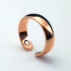 100% Pure Copper Magnetic Therapy Ring, Adjustable Copper Ring for Men & Women, Handmade Copper Jewelry