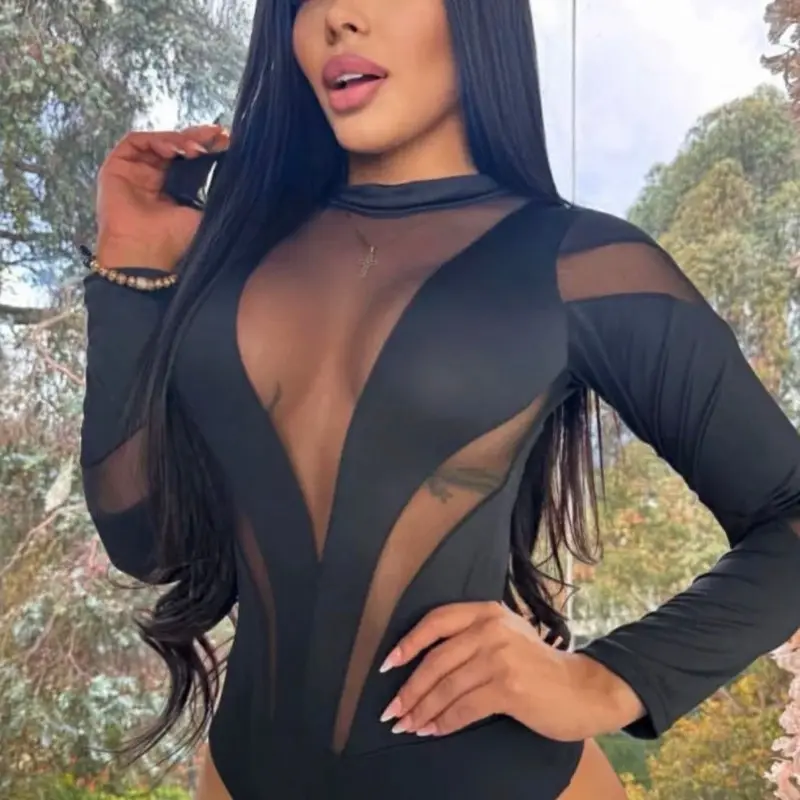 see through black body suit - TikTok Shop