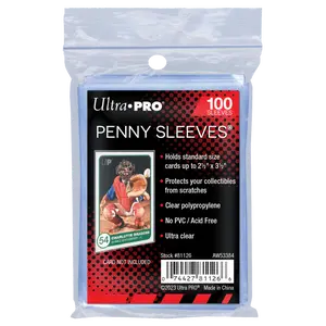 Ultra Pro: Standard 2.5 x 3.5" Soft Sleeves (Penny Sleeves) 81126 - 100 Count - Archival-grade, Acid-Free, Non-PVC, Clear Polypropylene - MULTIPLE QUANTITIES AVAILABLE