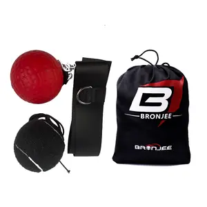 reflex boxing balls Headband Boxing Speed Ball Reaction Training Stress Relex Fitness Full Body Coordination Bounce Ball Magic Ball Boxing Speed Trainer Training Boxing Equipment with Storage Bag