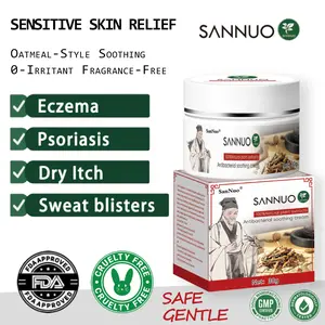 Calming Antimicrobial Cream - Soothes Eczema Flare-Ups, Jock Itch, Dry Itchy Skin | Fragrance-Free Mild Formula for Legs, Hands, Groin & Full Body | Hypoallergenic & Non-Greasy