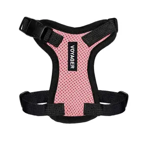 Voyager Step-In Lock Cat & Small Dog Harness - Adjustable Escape-Resistant Vest with Secure Lock Buckle for Small Medium Large Cats - Breathable Mesh, Reflective, Easy Step-In Design by Best Pet Supplies
