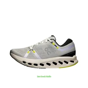 Lightweight Cushioned Running Shoes, Glacier Gray and Ivory White Colorway,Cushioning Midsole