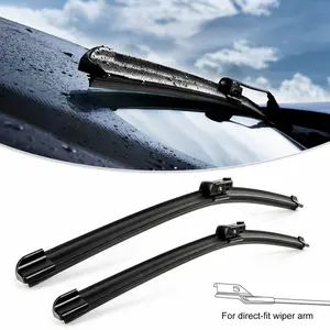2 Pack Universal J/U Hook Wipers, Premium All-Seasons Automotive Replacement Windshield Wiper Blades For My Car,Durable Stable and Quiet,22inch